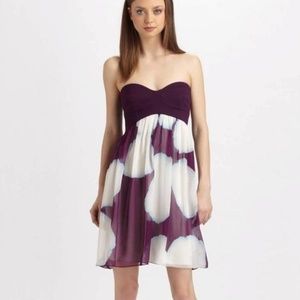 DVF plum asti strapless dress